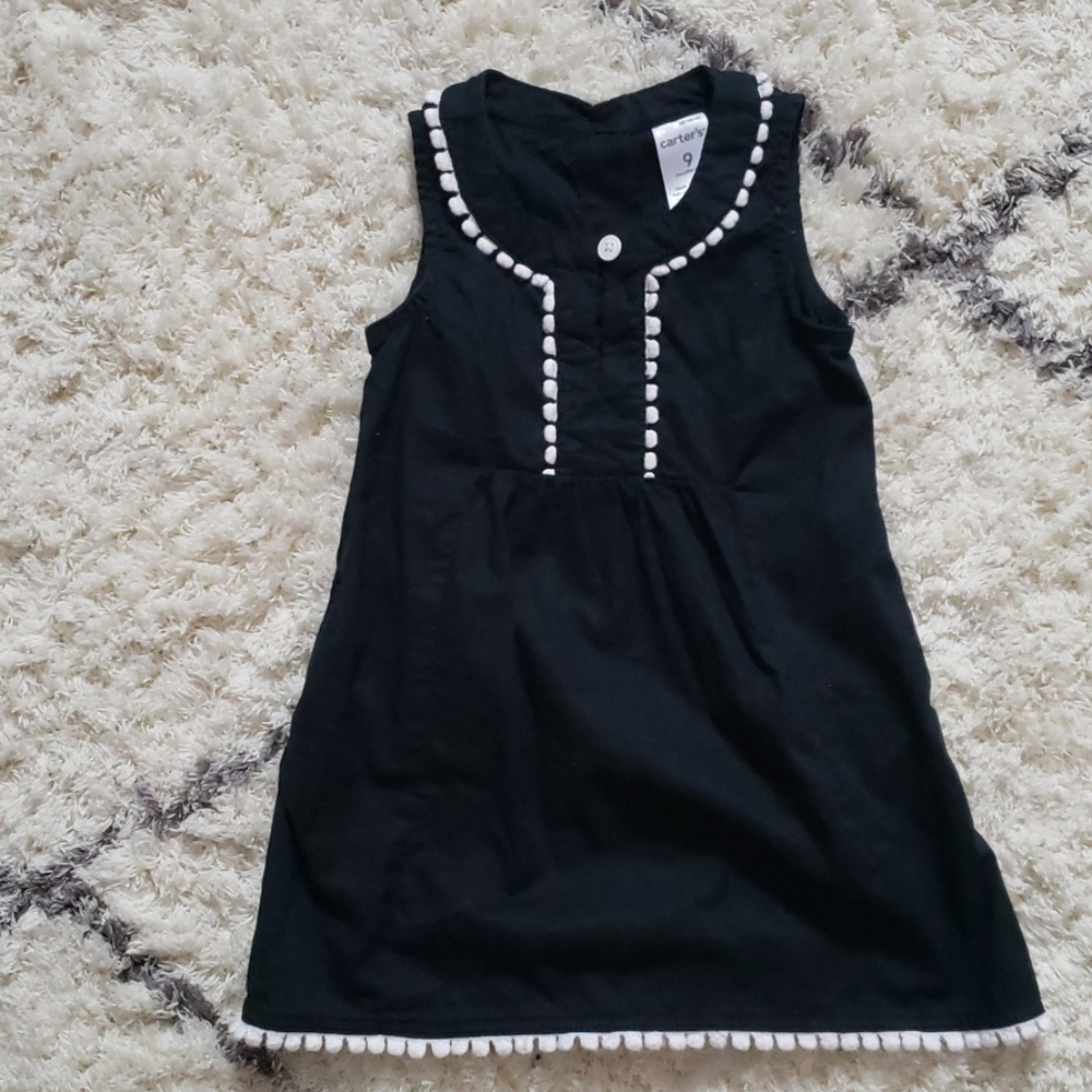 Black and white baby girl dress
